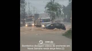 Bombeiros divulgam vídeos de enchente em Nova Serrana nesta terçafeira 2 [upl. by Leaper]