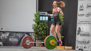 Femme 58kg A  2018 Championnat de France dhaltérophilie [upl. by Ynnaej]