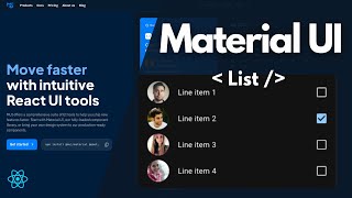 Build a List  Learn Material UI Components in React [upl. by Ailehs]