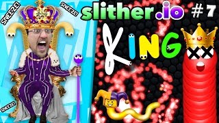 SLITHERio 7 I AM KING → Royal Death → KILL THE KING → SCORE FGTEEV 1 Leadboard Gameplay [upl. by Jeanie]