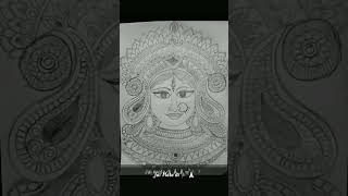 Jai mata di beautiful drawing scathing of mata rani by shubhasini [upl. by Mast63]