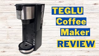 Teglu Hot amp Iced Coffee Maker Review Single Serve KCup amp Ground Coffee [upl. by Ynnij]