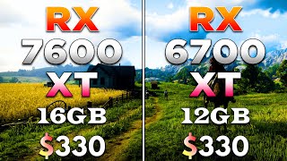 RX 7600 XT 16GB Brand New vs RX 6700 XT 12GB  PC Gameplay Tested [upl. by Ynobe]