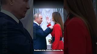 President Putin Awards Beautiful Russian Olympian Girl russia putin vladimirputin shorts [upl. by Llerral443]