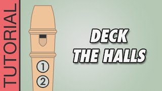 Deck the Halls 🎅🏻 Recorder Notes Tutorial 🎅🏻 Christmas Songs [upl. by Garik]