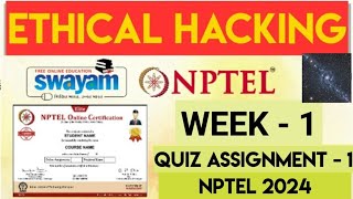 Ethical hacking NPTEL Assignment 1 week 1 answers 2024 [upl. by Siva]