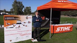 STIHL TOUR 2018 112  Maren MORAWSKI présente le Smart Connector du système Stihl Connected [upl. by Wina]