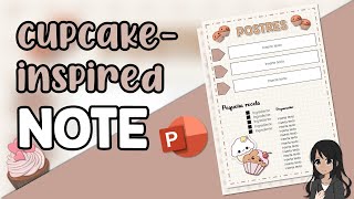 APUNTE CON TEMÀTICA DE CUPCAKE  POWERPOINT  PPT ESTÈTICA [upl. by Greyso]