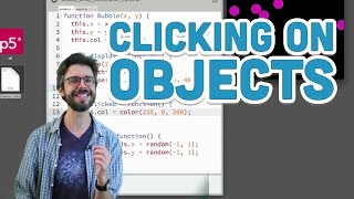 76 Clicking on Objects  p5js Tutorial [upl. by Engeddi]