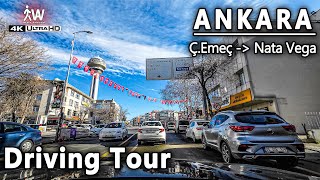 Çetin Emeç→ Hoşdere→ Atakule→ NataVega Sürüş Rotası  Ankara 4K [upl. by Hawker]