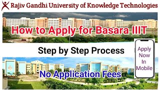 How to Apply for BASARA IIIT in Mobile  PC  RGUKT [upl. by Beryle]