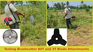 Testing 80T and 3T Brushcutter blade attachment [upl. by Ylil]