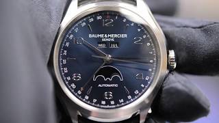 Baume amp Mercier Clifton MOA 10057 SS Automatic Luxury Watch Review  Chronostore [upl. by Aninad]