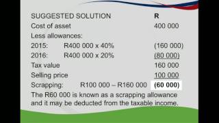 2016 Asset recoupment and scrapping allowance [upl. by Plank]