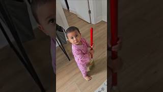 My little angel ipsi aaj House cleaner bn gai hai 😁😁😁cutebaby babyshorts minivlog littlegirl [upl. by Novla]