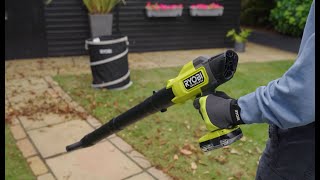 Make Garden Clearing a Breeze with RYOBIs Lightest amp Most Compact Leaf Blower [upl. by Allison]