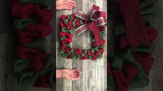 Christmas Burlap Square Wreath  Shorts  Dollar Tree Wreath  wreath [upl. by Adnolor]