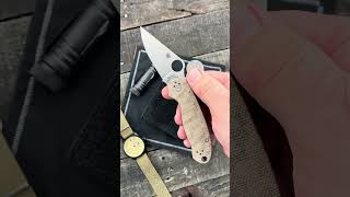 Spyderco Para 3 CruWear amp Micarta  quotCrucartaquot  Available at GPKNIVEScom Spyderco [upl. by Arriek893]