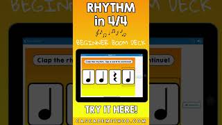 Clapping 44 Rhythm  Time Signature Beginners  Cascade Method Boom Cards [upl. by Adliw189]