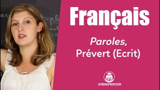 Paroles Prévert  préparation à lécrit  Français  1re  Les Bons Profs [upl. by Atinra]