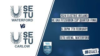 SETU Waterford vs SETU Carlow  2024 Electric Ireland HE GAA Fitzgibbon Cup Quarterfinal 🏆 [upl. by Anthia]