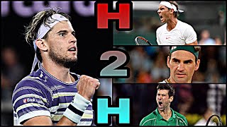 Thiem vs Big 3  All 32 H2H Match Points HD • Who Can Beat the Big 3  5 [upl. by Astrahan]