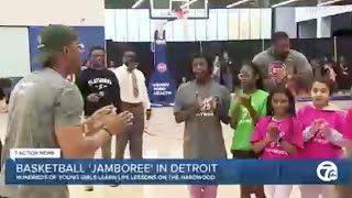 Playworks Michigan Girls Basketball Jamboree on ABC 7 Detroit [upl. by Hamforrd]