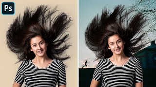 Remove Hair Background Using Refine Edge in Photoshop 2020  Part12 [upl. by Annirok]