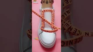 How to tie a sports shoe laces Shoe lacing styles shorts shoeslacestyles [upl. by Timmi]