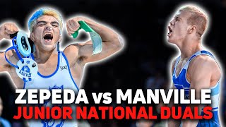 Pierson Manville Pennsylvania vs Daniel Zepeda California  2024 Junior National Duals [upl. by Rex]