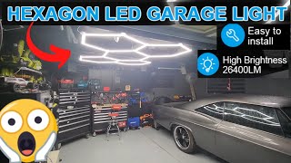 Best Lighting For Garage or Shop LED Hexagonal Grid Lights Review Install [upl. by Thormora288]