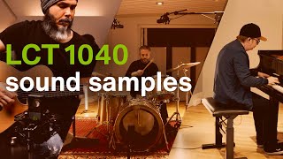 LCT 1040  Acoustic Guitar Drums Piano  Sound Samples by LEWITT [upl. by Nolava]