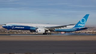 Boeing 777x action in Billings One of the beautiful Boeing 777x touch and go landing and take off [upl. by Ventura]