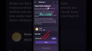 Crypto nodes explained tapswap video code 25 September [upl. by Hcirdla]