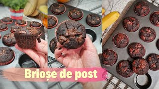 Brioșe de post vegane 💚 cu ciocolată neagră și fără zahăr 🧁🍫  Dulcinele Shorts [upl. by Kluge225]