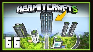 HermitCraft Season 5 Finishing The Huge Skyscraper Minecraft 112 [upl. by Eimmit]