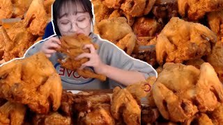 500 WHOLE FRIED CHICKEN sold a day Tzuyang쯔양 Chicken Korean Mukbang Eating Show [upl. by Lupien243]