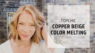 Copper Beige Color Melting Hair Color Tutorial  Topchic  Goldwell Education Plus [upl. by Asirram954]