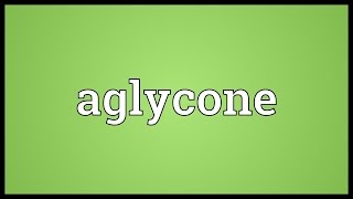 Aglycone Meaning [upl. by Ahsieker484]