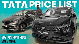 All Tata Cars In India 2021 Latest Price List🚙💨Ft Tata Nexon Tata Altroz amp Tata Safari 🏷 Dark [upl. by Neukam]