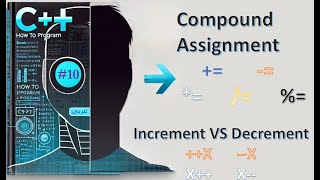 New C 14 10 Compound assignment  increment  decrement  شرح عربي [upl. by Llenrahs]