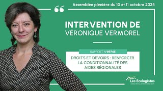 Intervention de Véronique Vermorel  Droits et Devoirs  Assemblée Plénière Octobre 2024 [upl. by Max]