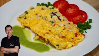 ¿Tienes huevos Tienes que hacerte este omelet súper sabroso y nutritivo DESAYUNO ECONÓMICO [upl. by Idroj447]