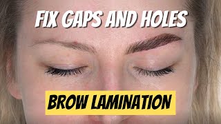 THUYA amp BRONSUN Eyebrow Lamination Step by Step  Brows with Gaps amp Holes [upl. by Kenlee]