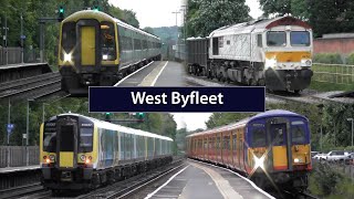 Trains at West Byfleet SWML 180523 [upl. by Sallad]