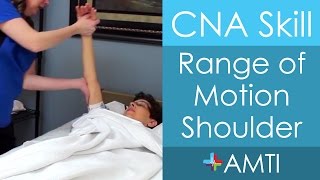 CNA Skill Range of Motion Shoulder [upl. by Jennica244]