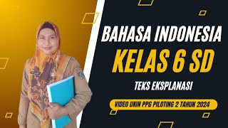 Pembelajaran Bahasa Indonesia Kelas 6 SD Teks Eksplanasi  Video Ukin PPG 2024  Siska Susilawaty [upl. by Ventre]