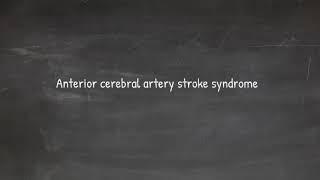 anterior cerebral artery stroke  all you need to know [upl. by Ennayar668]