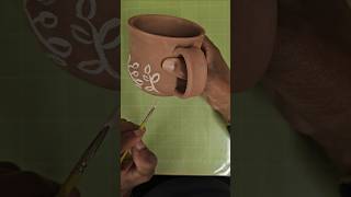 Glazing Greenware mug  penguinglazespottery art ceramicglazedecoration [upl. by Procter208]