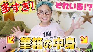 【筆箱の中身】塾用の筆箱の中身紹介してみたら多すぎ！【女子小学生の文房具】 [upl. by Valentine209]